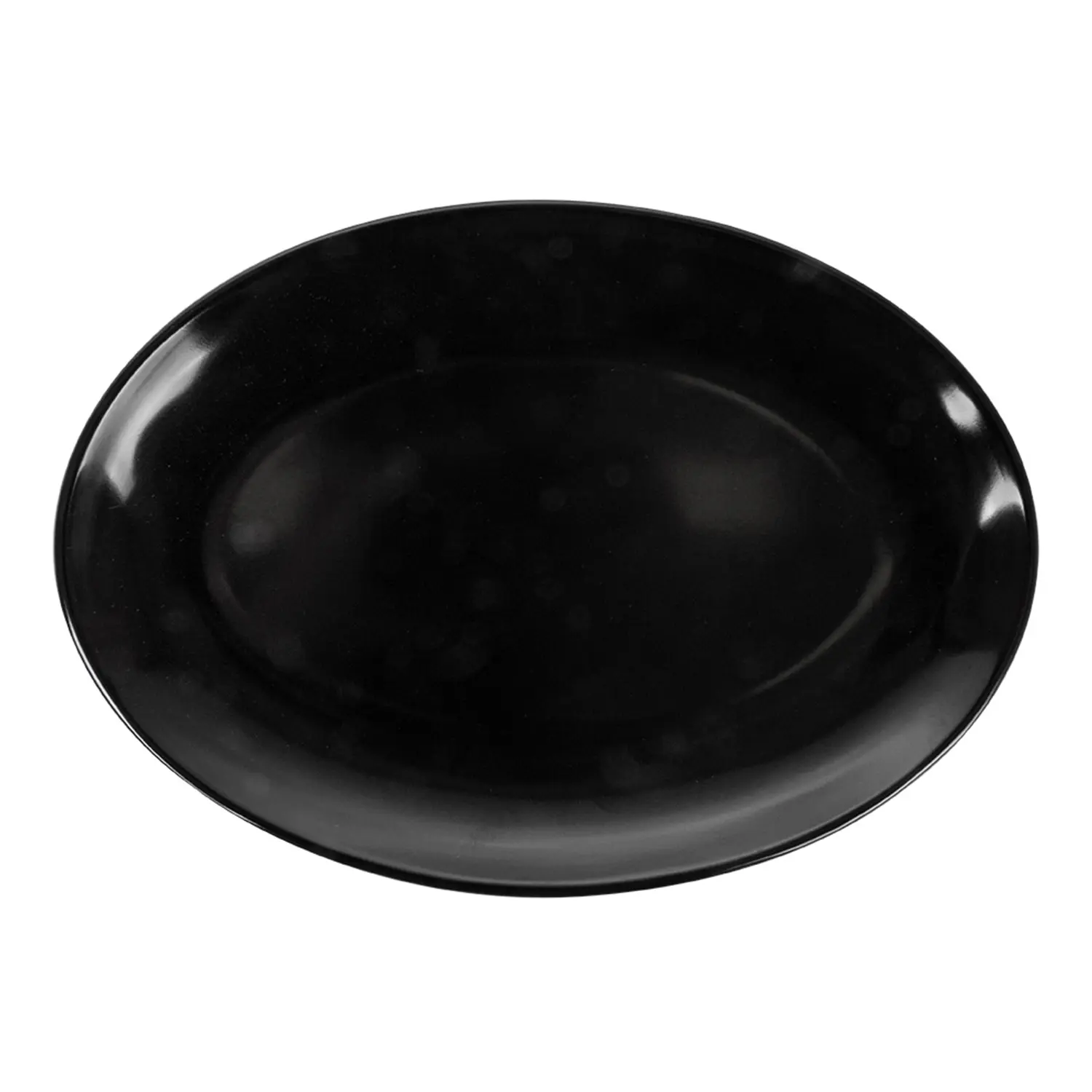 Piatti ovali asami ware  25,5x18 cm nero melamina (15 unità)