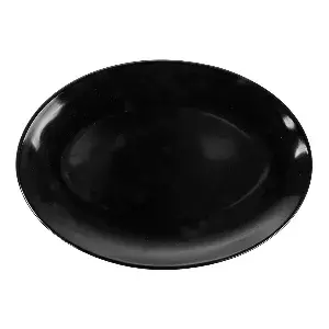 Piatti ovali asami ware  25,5x18 cm nero melamina (15 unità)