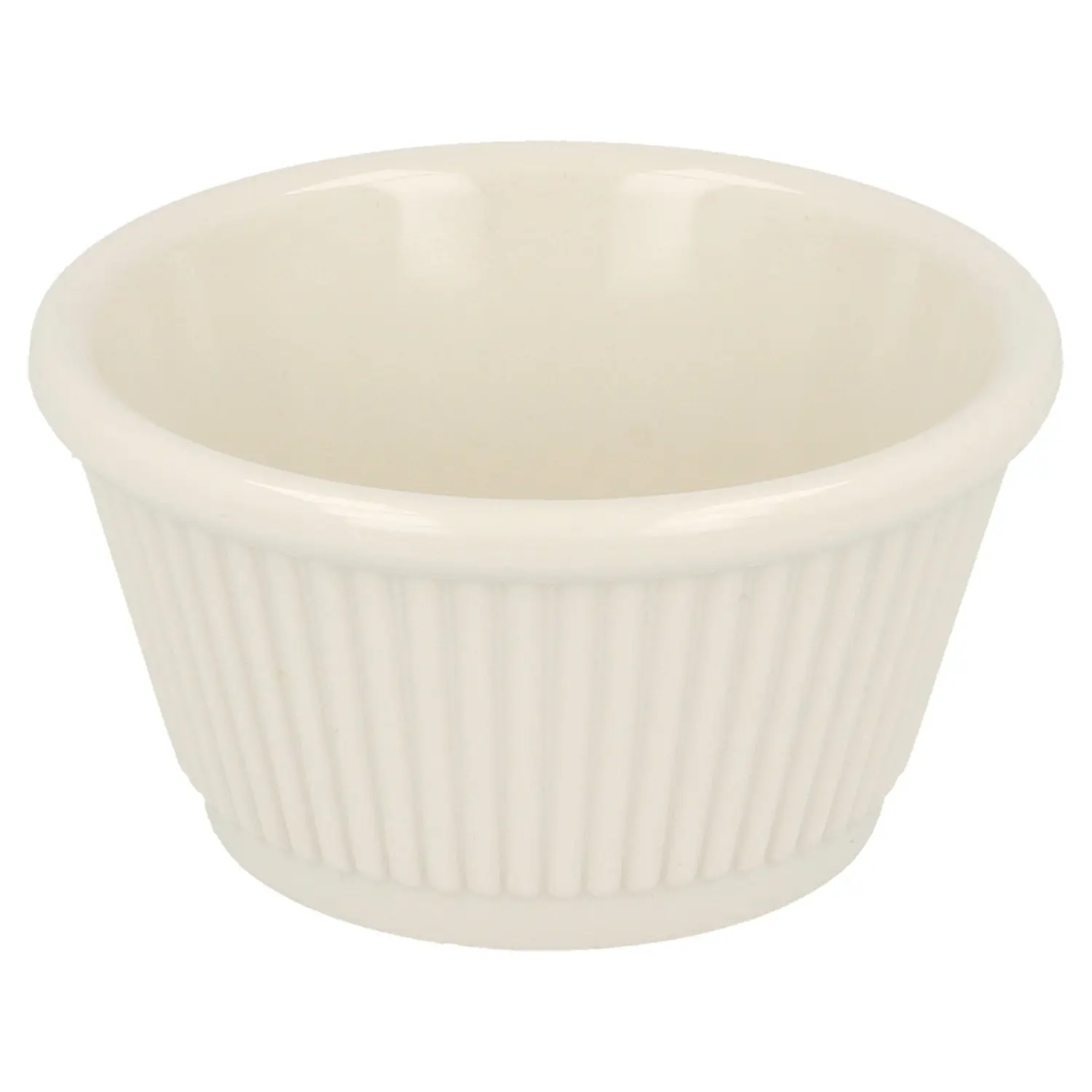 Ramequins scanalati asami ware 60 ml ø 6,9x2,5 cm avorio melamina (24 unità)
