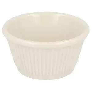 Ramequins scanalati asami ware 60 ml ø 6,9x2,5 cm avorio melamina (24 unità)