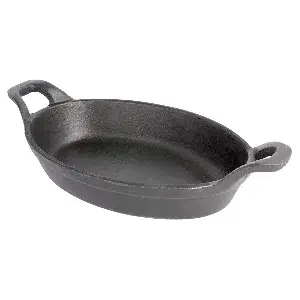 Casseruola ovale  720 ml 21,5(27,5)x15x4,5 cm nero ferro (8 unità)