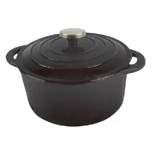 Cocotte rotonda con coperchio  1500 ml ø 18(22,7)x9 cm nero ferro (6 unità)