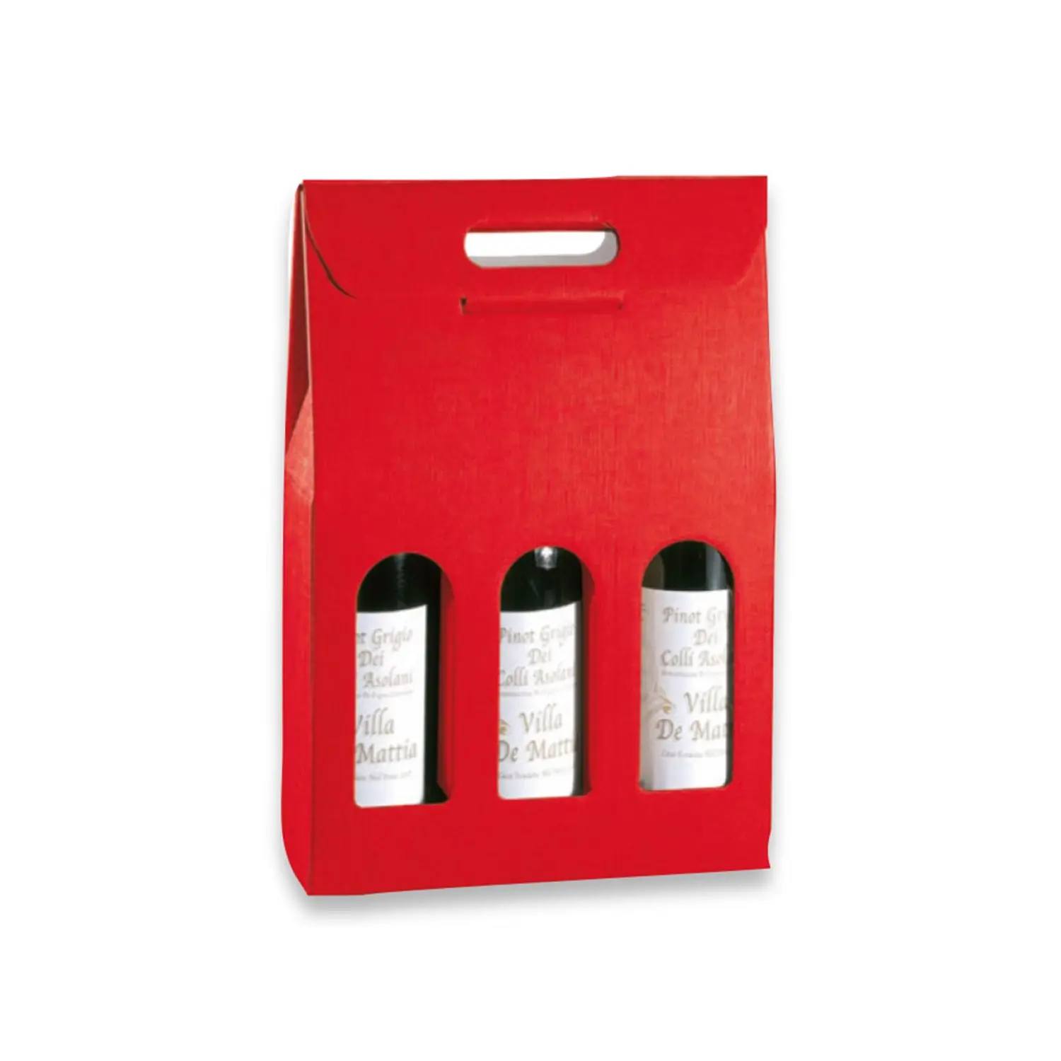 30 u. scatole 3 botiglie   27x9x38,5 cm rosso cartone (1 unità)