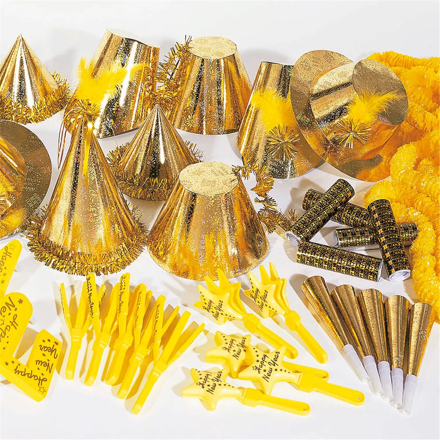 Assortito cotillon olografici 20 persone   oro (1 unità)