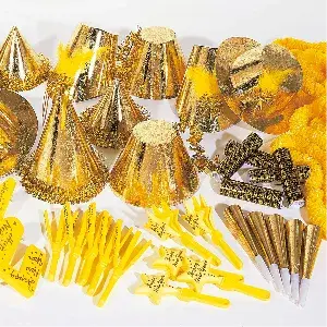 Assortito cotillon olografici 20 persone   oro (1 unità)