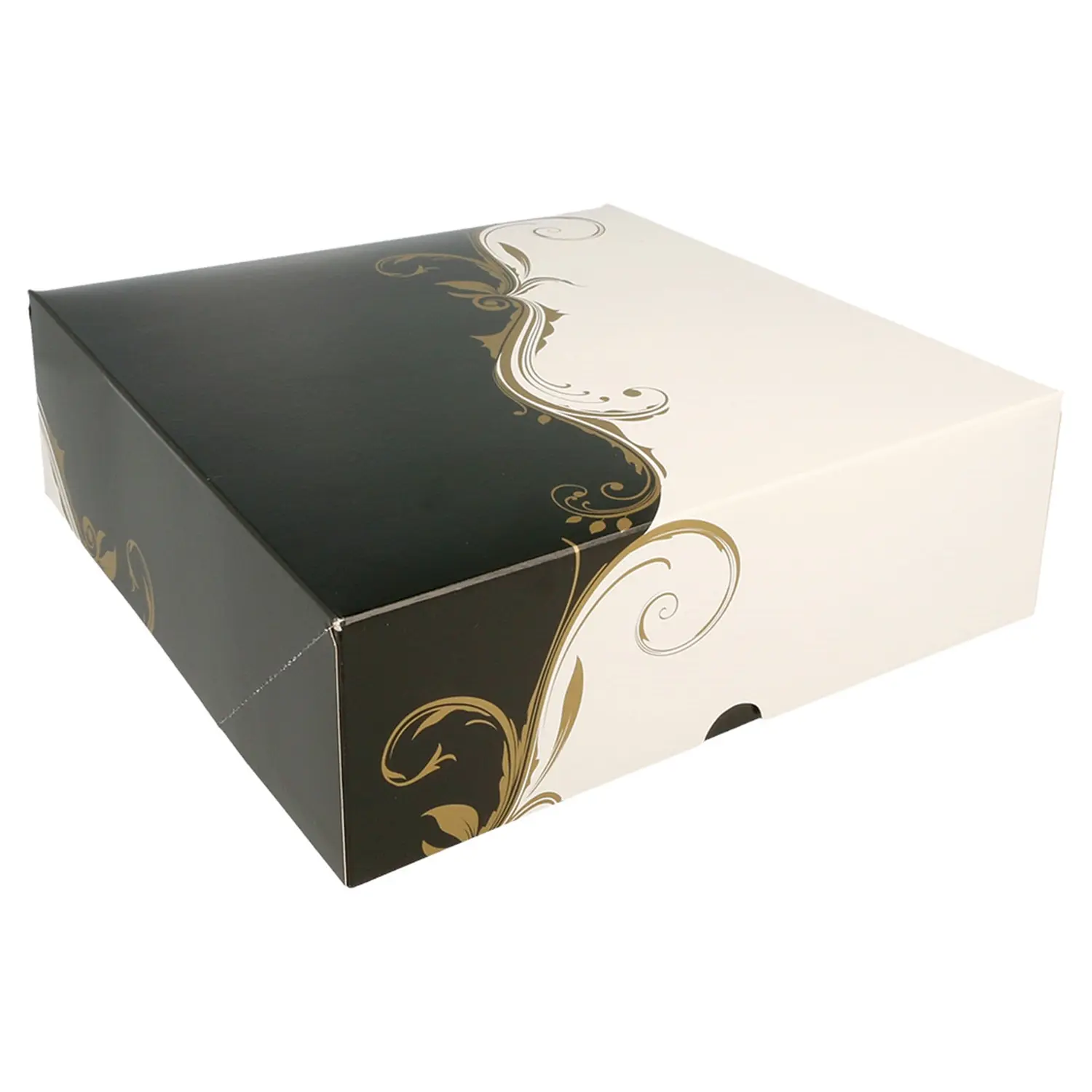 Scatole per pasticceria senza finestra thepack 'classic'  23x23x7,5 cm bianco cartone nano-micro (200 unità)