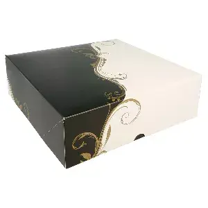 Caixa para pastelaria sem janela thepack 'classic'  23x23x7,5 cm branco cartão nano-micro (50 unidade)