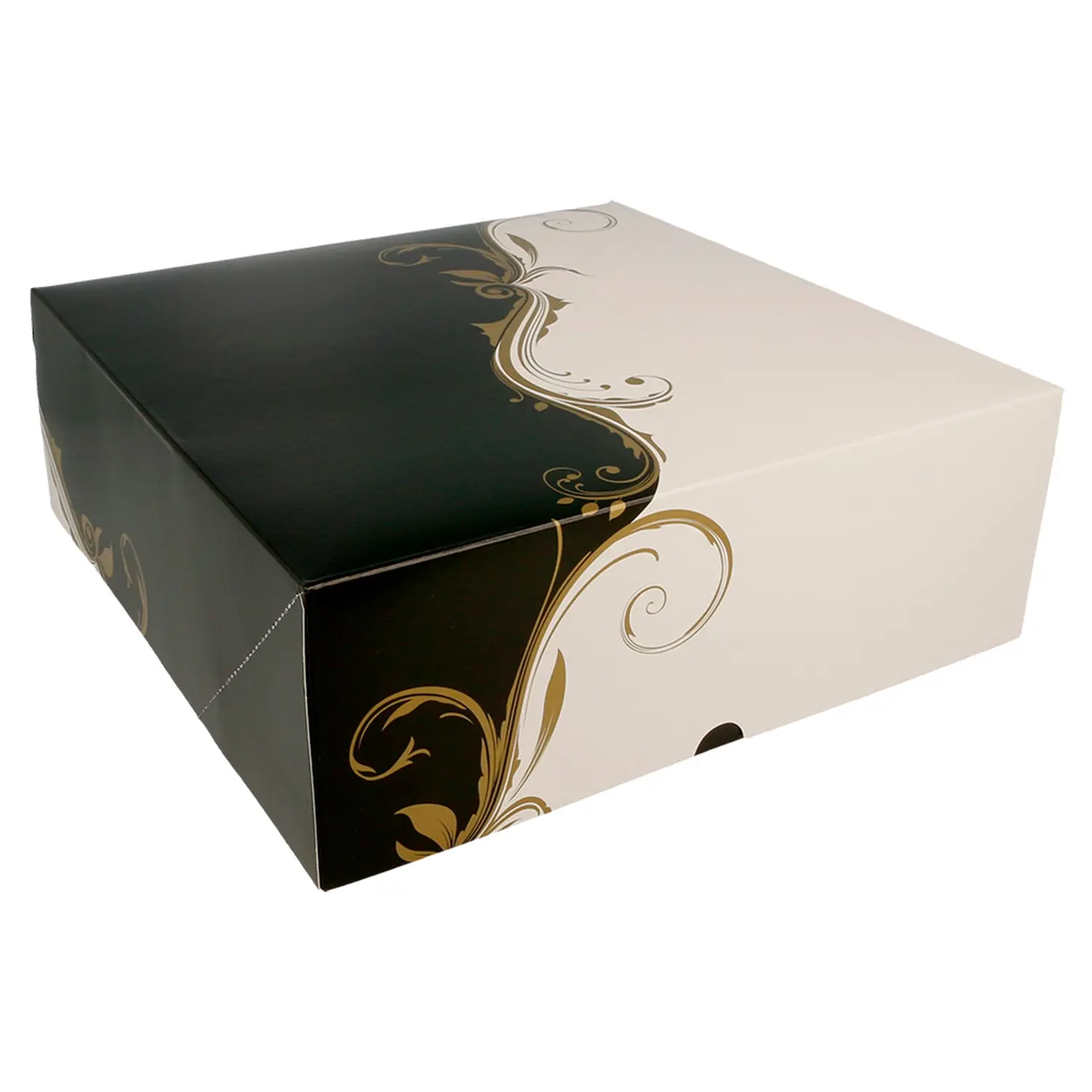 Scatole per pasticceria senza finestra thepack 'classic'  28x28x10 cm bianco cartone nano-micro (100 unità)