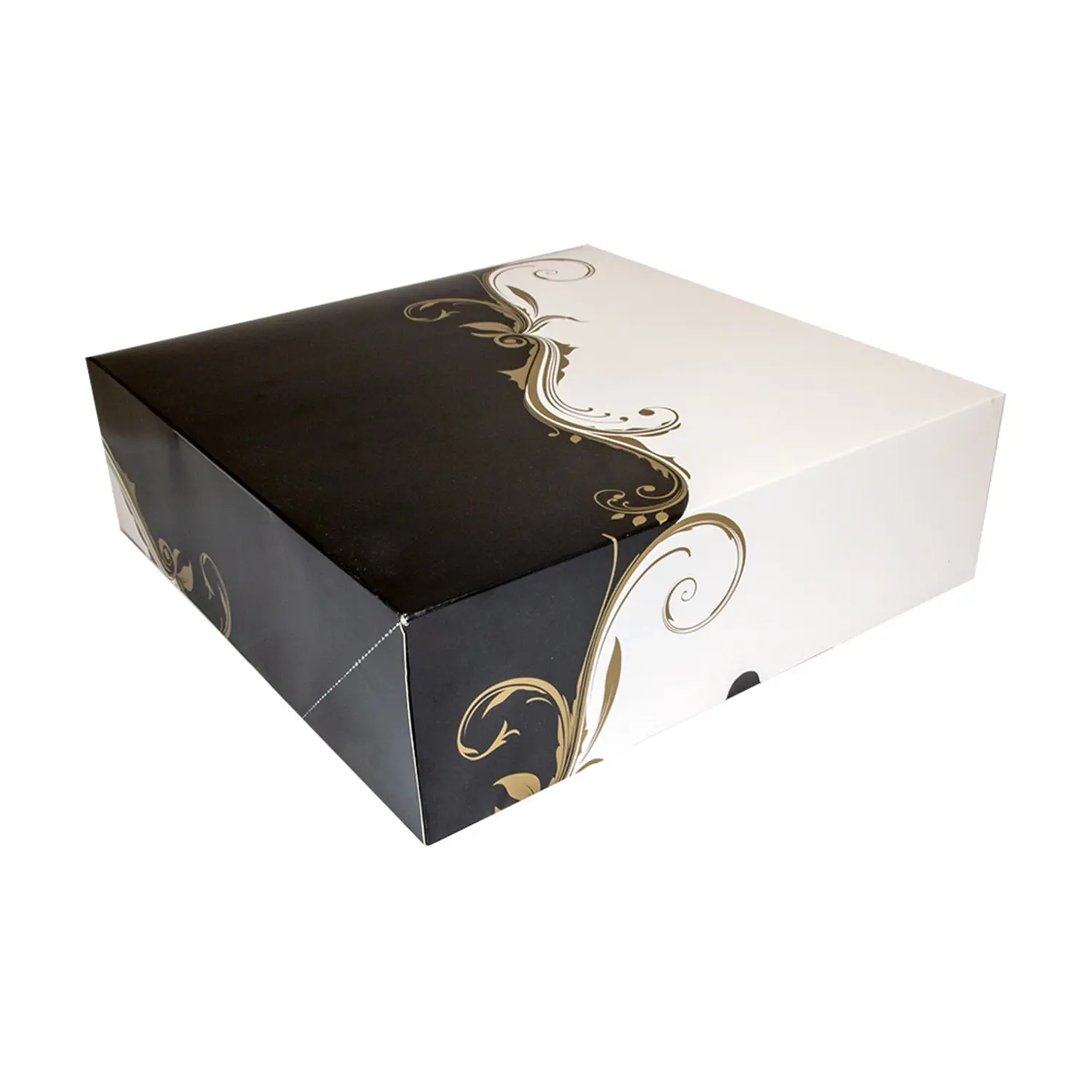 Scatole per pasticceria senza finestra thepack 'classic'  32x32x10 cm bianco cartone nano-micro (100 unità)