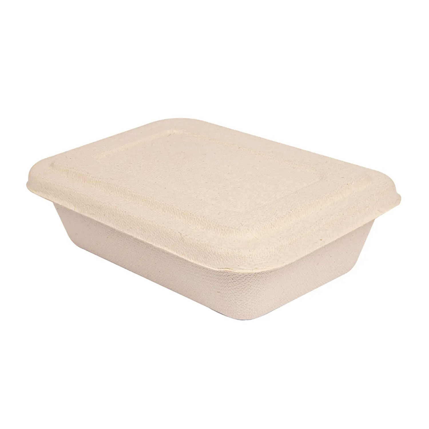 Vassoi + coperchio bionic 800 ml 19,3x13,5x5 cm naturale bagassa (400 unità)