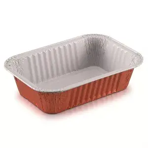 Contenitori laccati  910 ml 20,4x13,8x4,9 cm rame alluminio (100 unità)