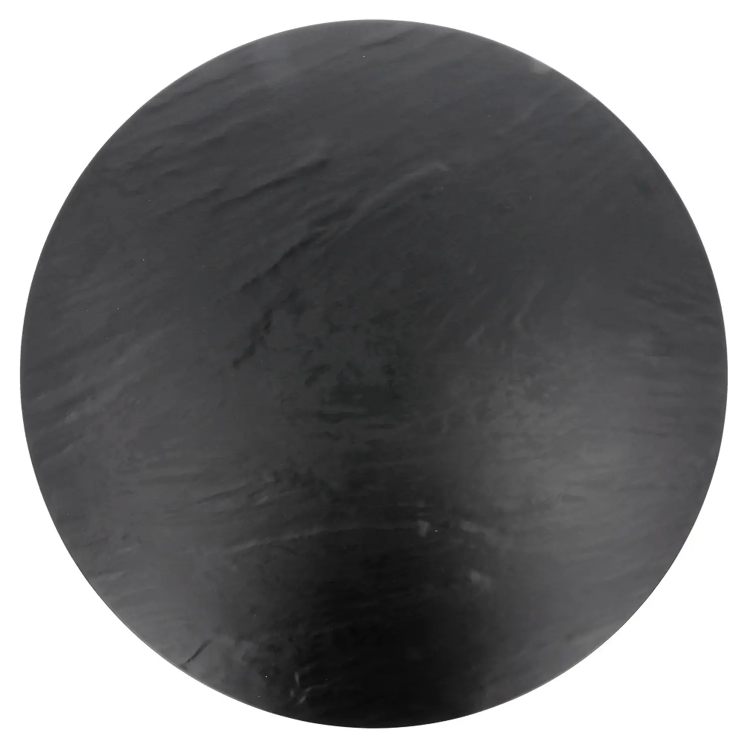 Vassoio rotondo imitazione lavagna asami ware  ø 43x4 cm nero melamina (3 unità)