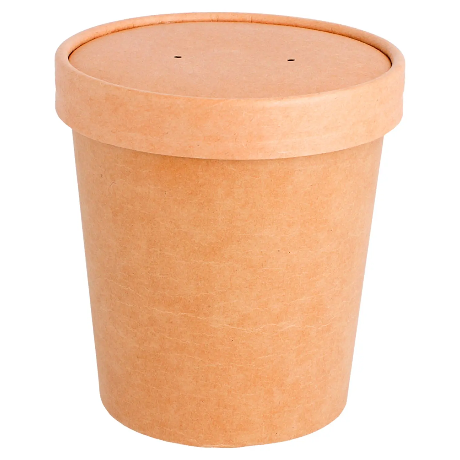 Contenitori con coperchi  480 ml - 16 oz 320 + 18 pe g/m2 ø 9,8/7,5x10 cm naturale kraft (250 unità)