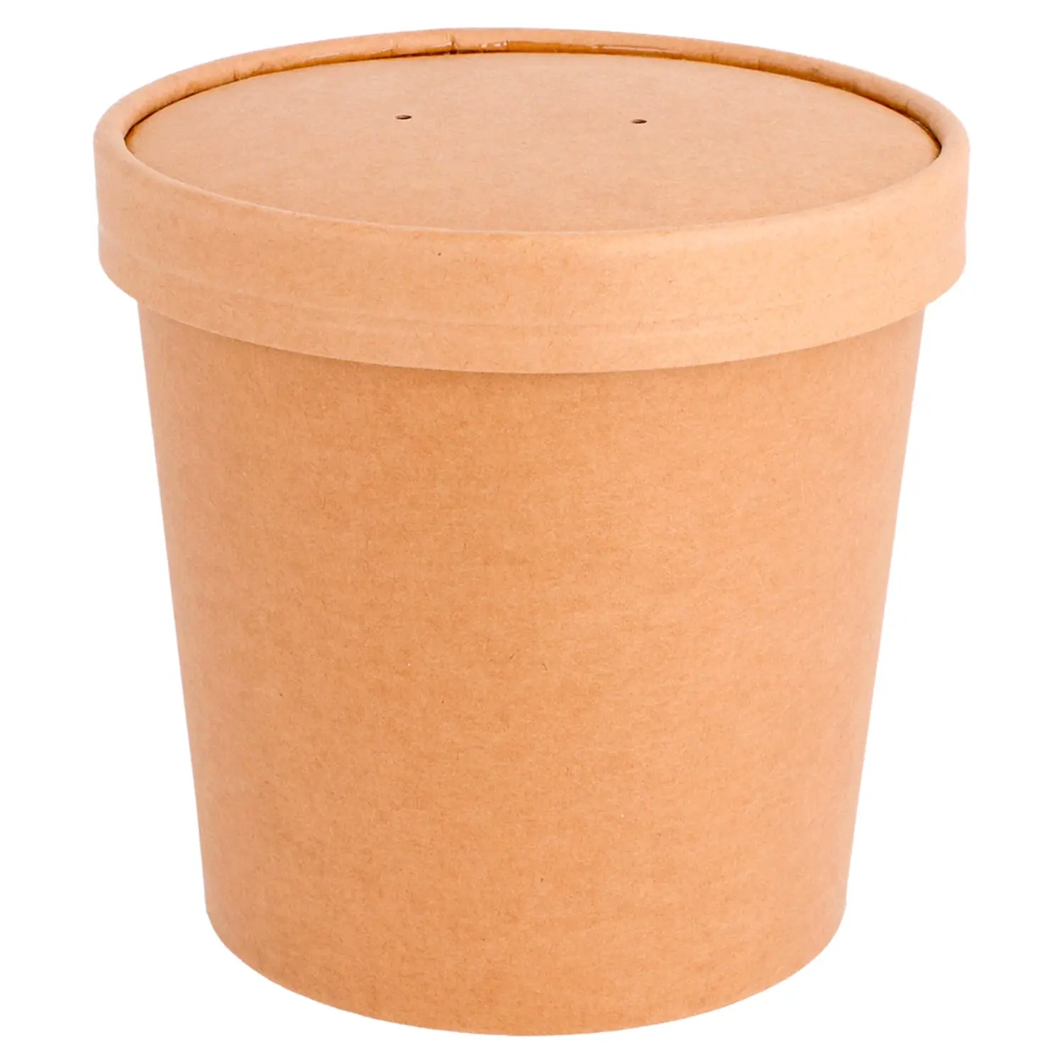 Contenitori con coperchi  780 ml - 26 oz 330 + 18 pe g/m2 ø11,6/9,3x11 cm naturale kraft (250 unità)