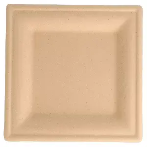 Piatti quadrati bionic  16x16x1 cm naturale bagassa (1000 unità)