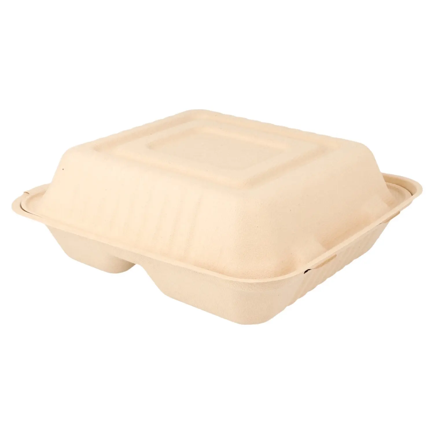 Conchas "m" 3 compart. bionic 800 ml 20x20x7,5 cm natural bagazo (200 unid.)