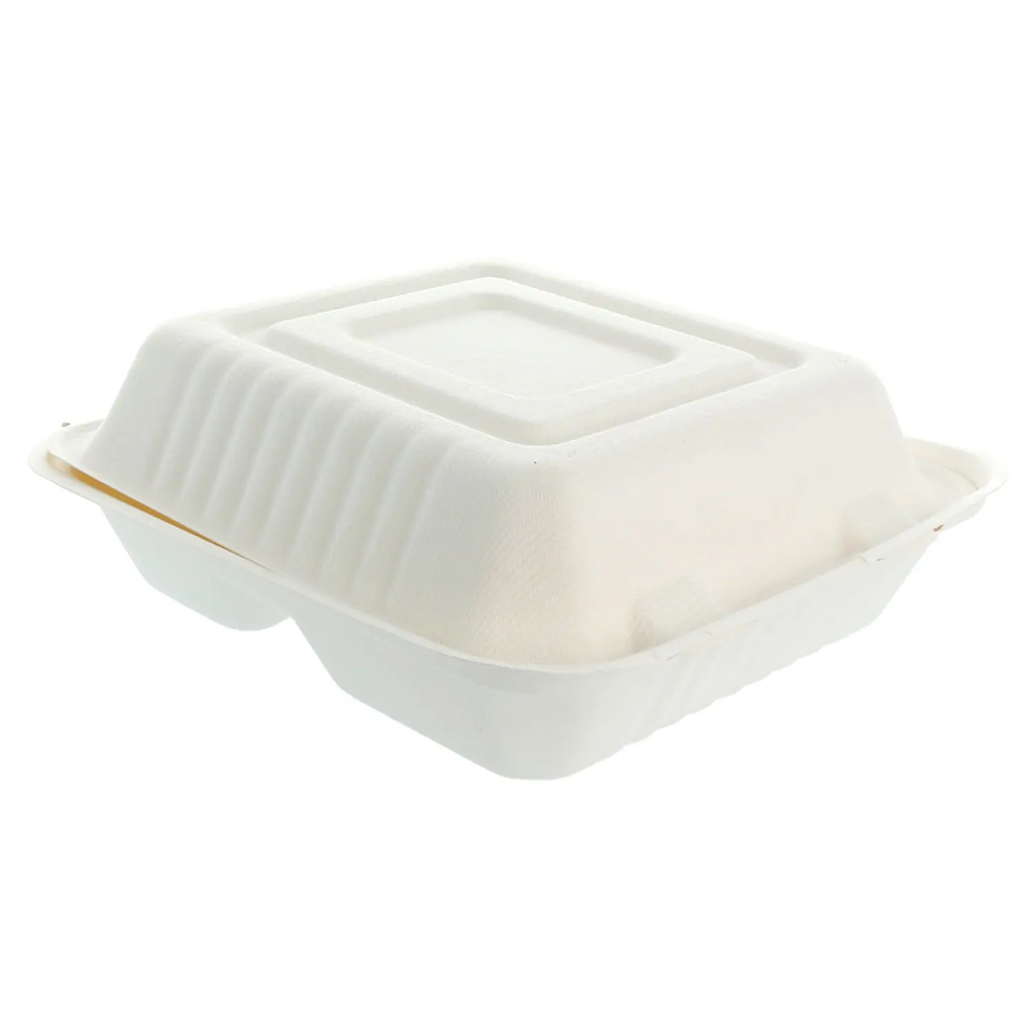 Contenitori "m" 3 scomparti bionic 800 ml 20x20x7,5 cm bianco bagassa (200 unità)