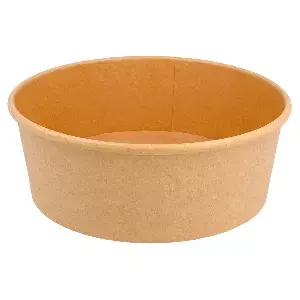 Potes saladeiras  1300 ml - 43,3 oz 320 + 18 pe g/m2 ø 18,4/16x6,6 cm natural kraft (300 unidade)