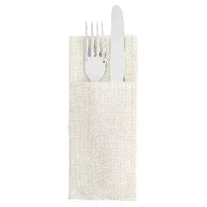 Tovaglioli "kangaroo" 'dry cotton' 55 g/m2 33x40 cm avorio airlaid (700 unità)