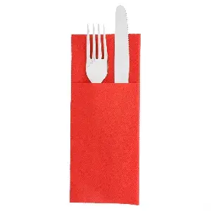 Tovaglioli "kangaroo"  55 g/m2 33x40 cm rosso airlaid (700 unità)