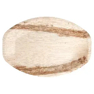 Piatti ovali areca  33,7x23x2 cm naturale areca (200 unità)