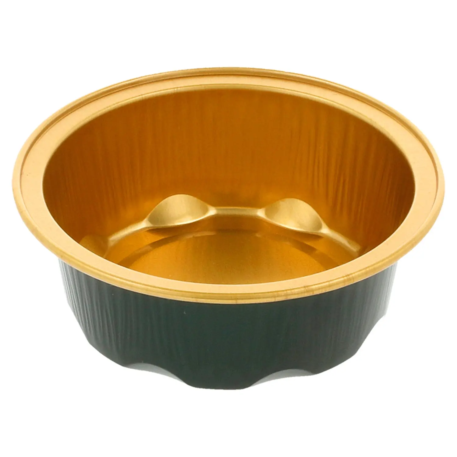 Recipienti pasticceria  50 ml ø7x2,5 cm oro nero alluminio (100 unità)