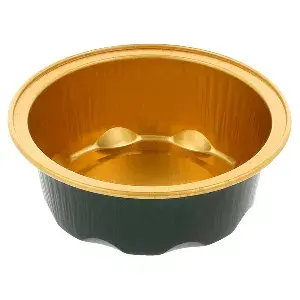 Recipienti pasticceria  50 ml ø7x2,5 cm oro nero alluminio (100 unità)