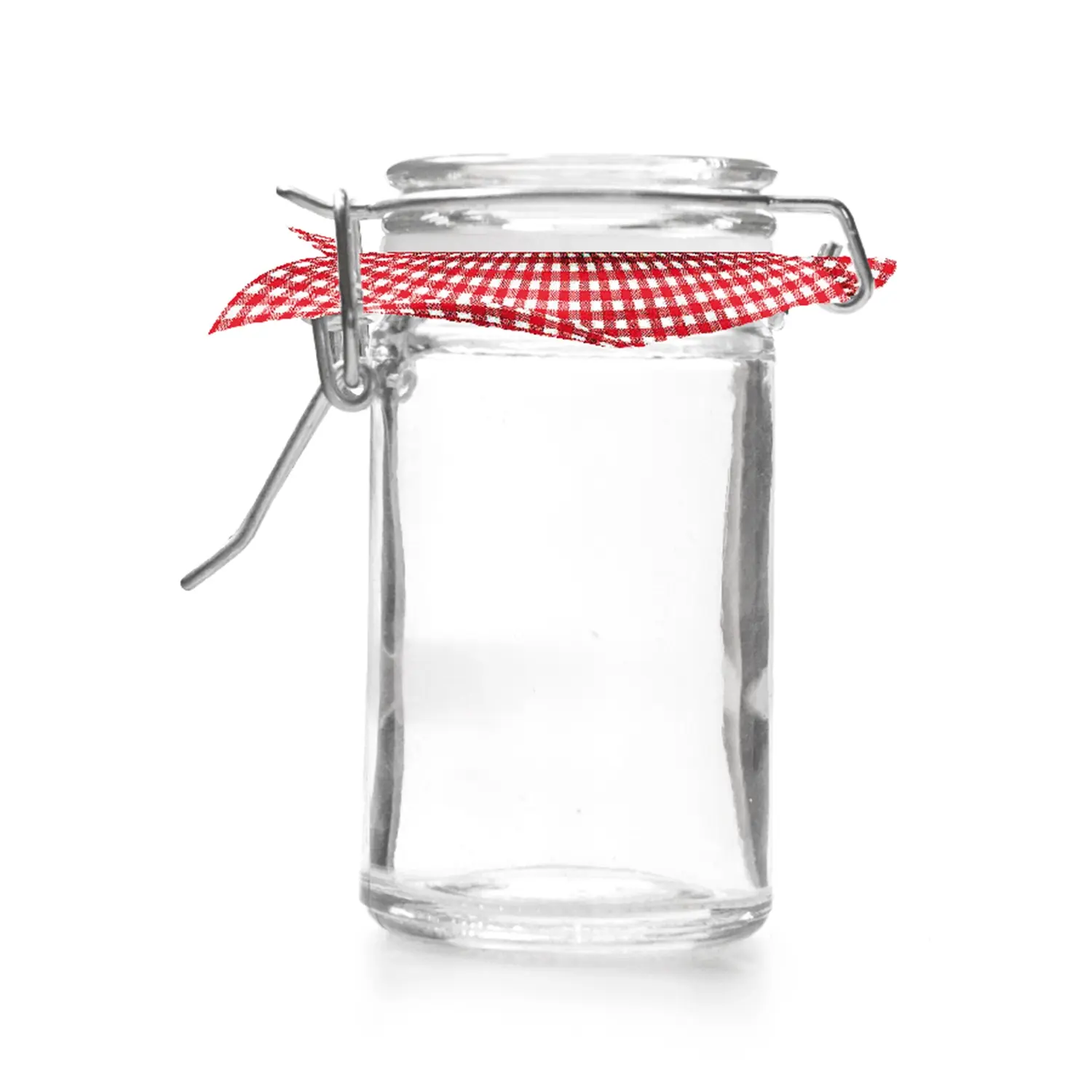 Barattolo chiusura clip + carta vichy waki glass 45 ml ø 4,5x6 cm trasparente cristal (96 unità)