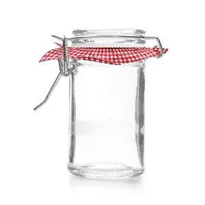 Barattolo chiusura clip + carta vichy waki glass 45 ml ø 4,5x6 cm trasparente cristal (96 unità)