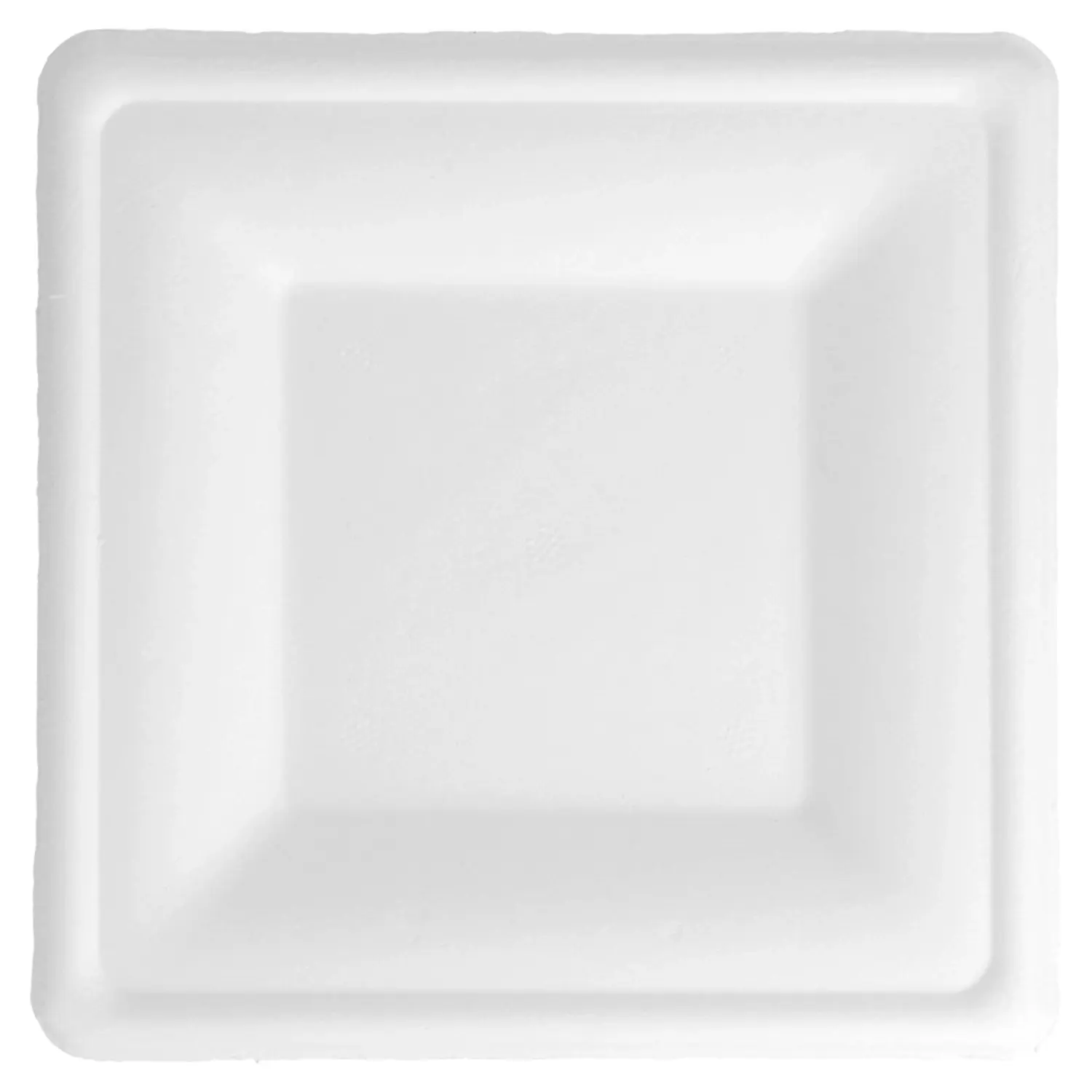 Piatti quadrati bionic  16x16x1,5 cm bianco bagassa (500 unità)
