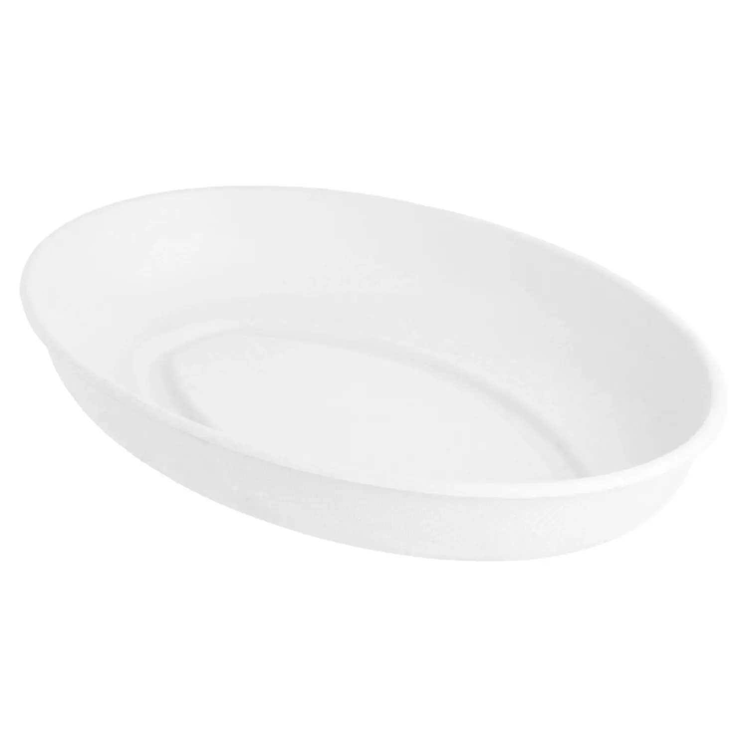 Piatti ovali bionic  23,6x16,9x4 cm bianco bagassa (300 unità)