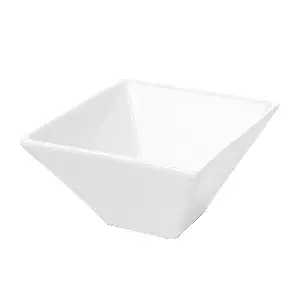 Tigelas quadradas  300 ml 12,2x6 cm branco porcelana (6 unidade)