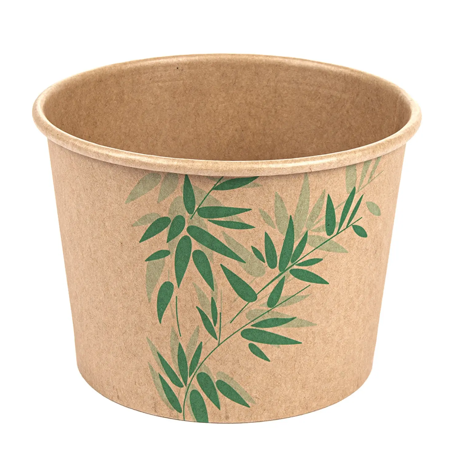 Terrina feel green 500 ml 280 + 18 pe g/m2 ø11x8,2 cm marrone kraft (500 unità)