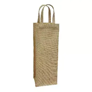Sacchetto senza decorazioni con manici  260 g/m2 11+10x33 cm naturale iuta (10 unità)