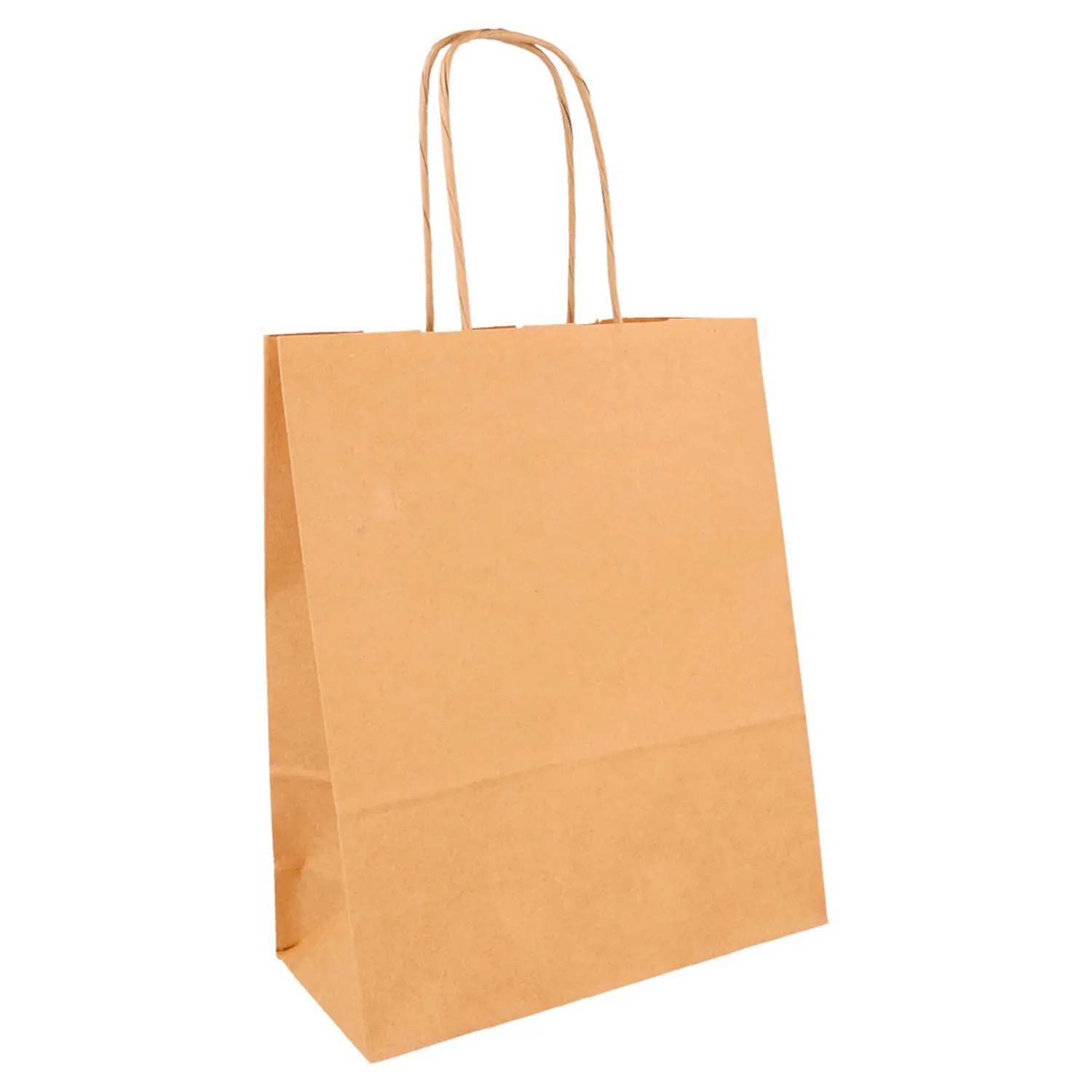 Sacchetti sos con manici  80 g/m2 18+8x21,5 cm naturale kraft (250 unità)