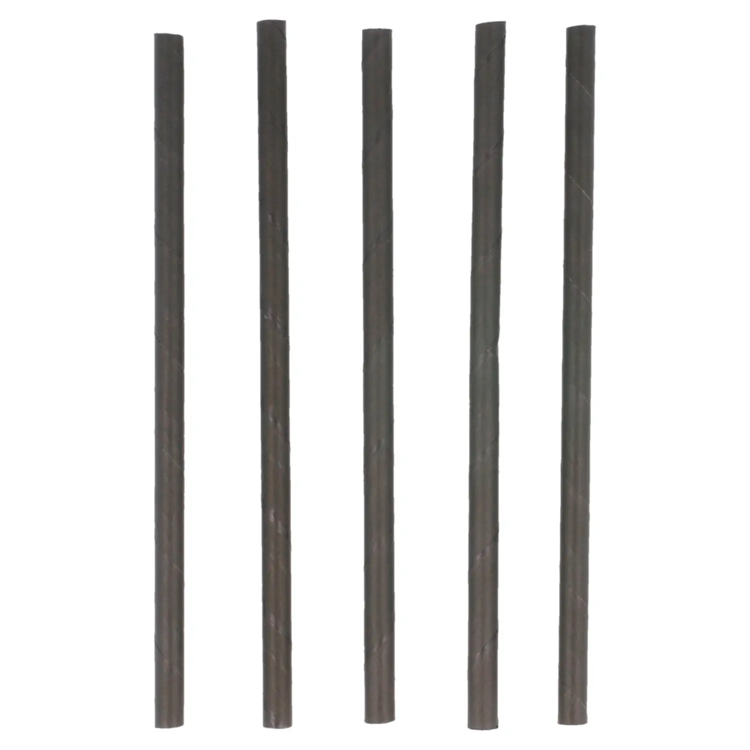 Canucce dritte cocktail paper  ø0,60x14 cm nero carta (3000 unità)