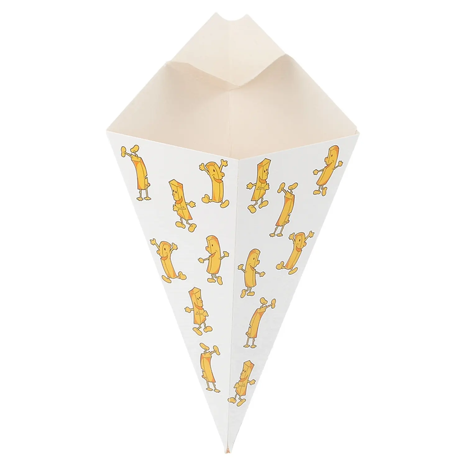 Coni per fritti thepack 'chips' 100 g 21x12,5 cm bianco cartone nano-micro (1600 unità)