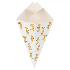 Cucuruchos con pestaña thepack 'chips' 100 g 21x12,5 cm blanco cartón nano-micro (1600 unid.)