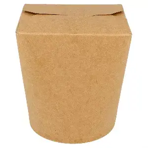 Recipientes multi-uso p/ microondas  960 ml 275 + 25 pe g/m2 ø9x10,8 cm natural kraft (50 unidade)