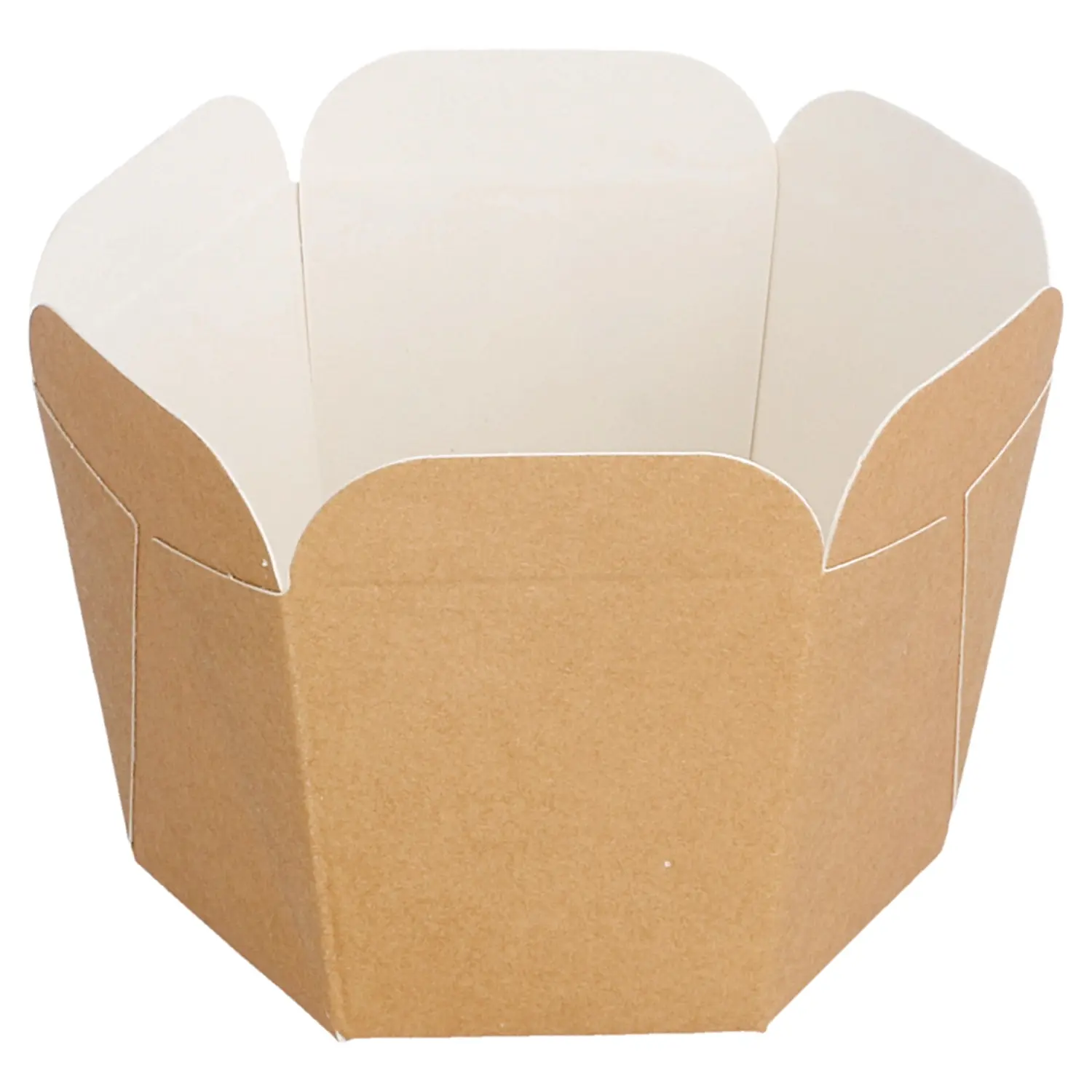 Contenitori per mini noodles 10 cl 210 + 15 pe g/m2 5x5 cm marrone cartone (100 unità)