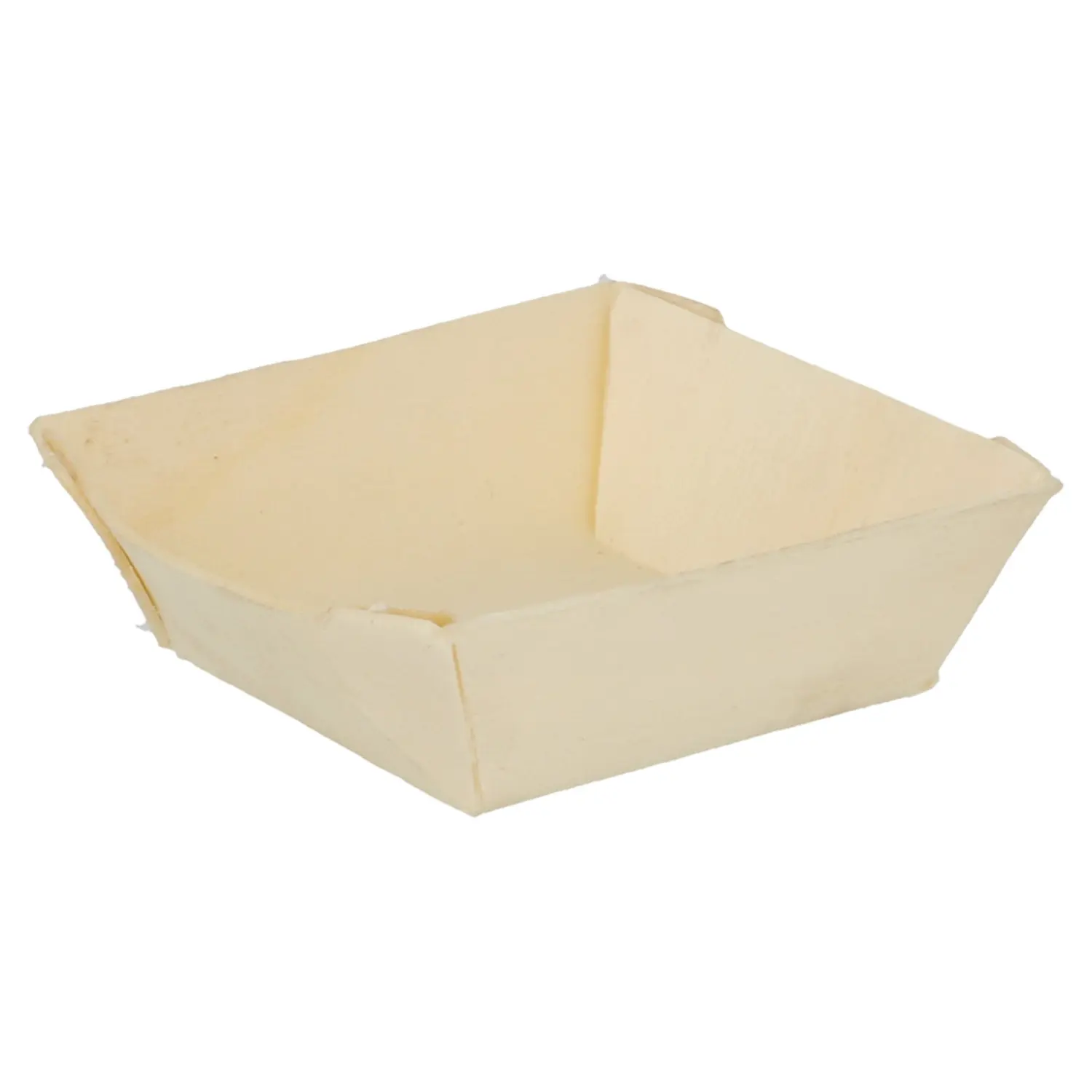Barchette quadrati wood 40 ml 5,5x5,5x2 cm naturale legno (500 unità)