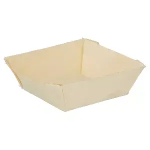 Barchette quadrati wood 40 ml 5,5x5,5x2 cm naturale legno (500 unità)