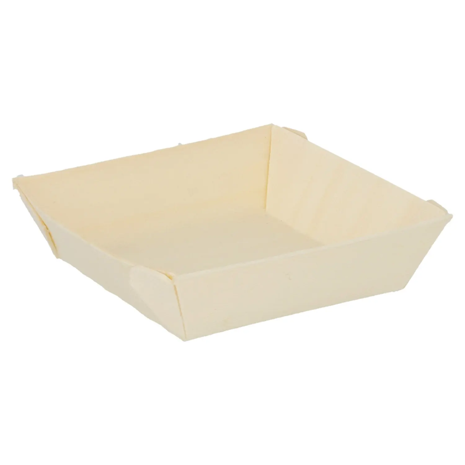 Barchette quadrati wood 60 ml 7x7x2 cm naturale legno (500 unità)