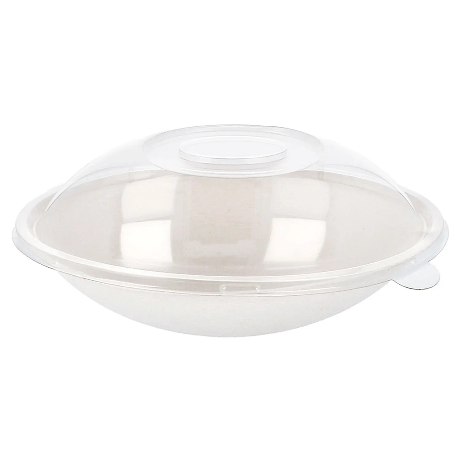 Ciotole ovali + coperchi bionic  22x13,5x5,5+4,5 cm bianco bagassa (100 unità)