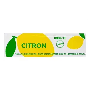 Salviette flushable 'roll-it citron' 50 g/m2 14,5x4 cm bianco cellulosa (1280 unità)