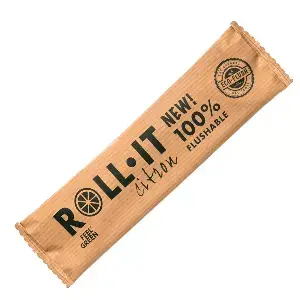 Salviette flushable 'roll-it citron' 50 g/m2 14,5x4 cm bianco cellulosa (1280 unità)