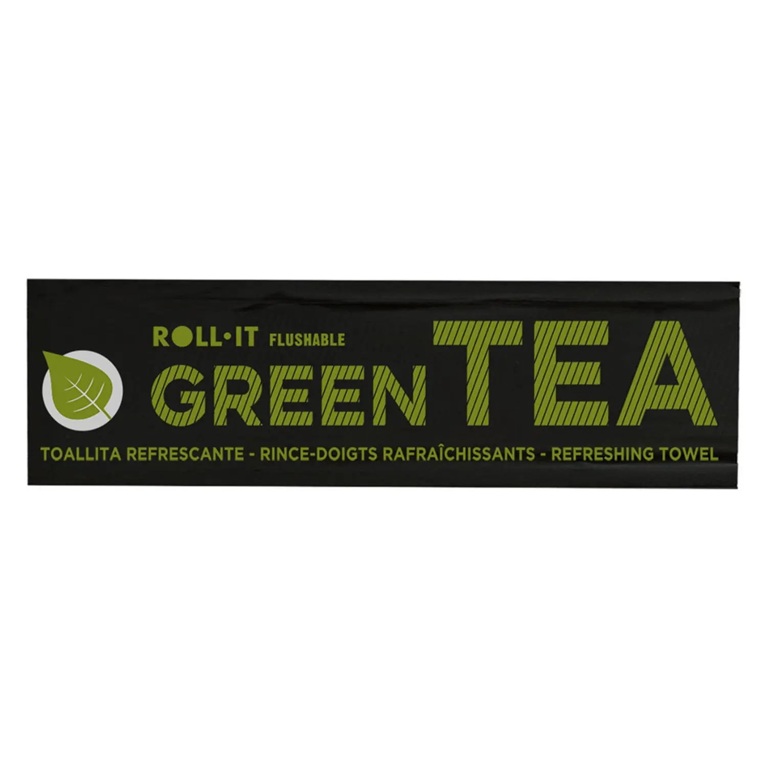 Salviette flushable 'roll-it green tea' 50 g/m2 14,5x4 cm bianco cellulosa (1280 unità)