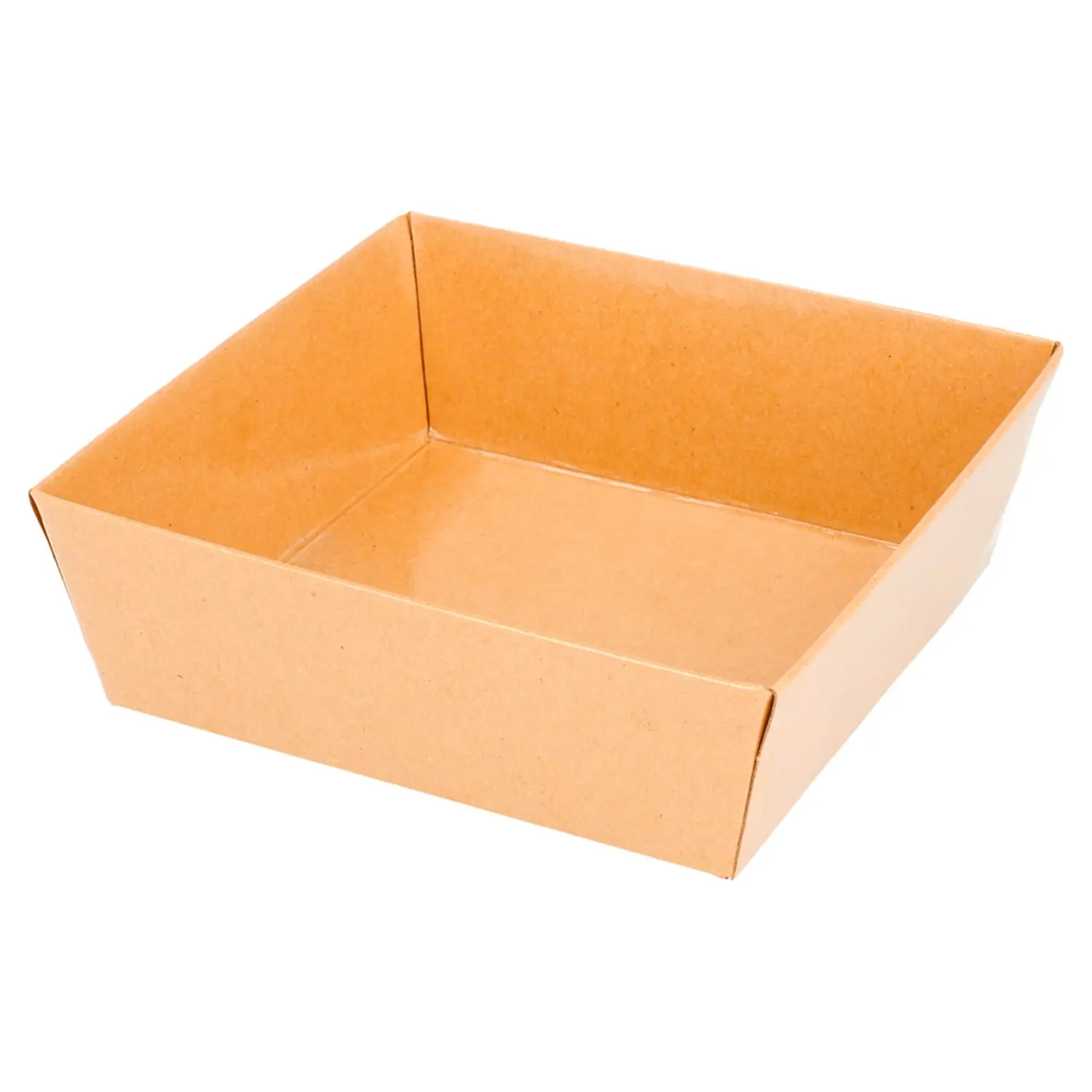 Barchette  250 + 12,5 pe g/m2 10,5x10,5x3,5 cm naturale kraft (1000 unità)