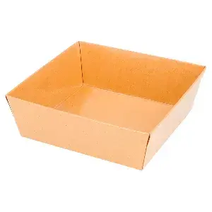 Barchette  250 + 12,5 pe g/m2 10,5x10,5x3,5 cm naturale kraft (1000 unità)