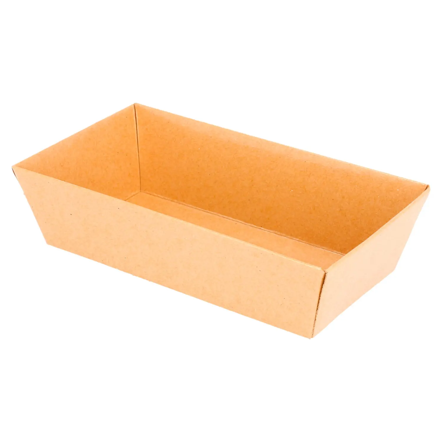 Barchette  250 + 12,5 pe g/m2 13,5x7,5x3,5 cm naturale kraft (1000 unità)